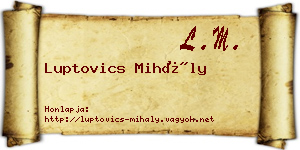 Luptovics Mihály névjegykártya