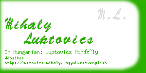 mihaly luptovics business card